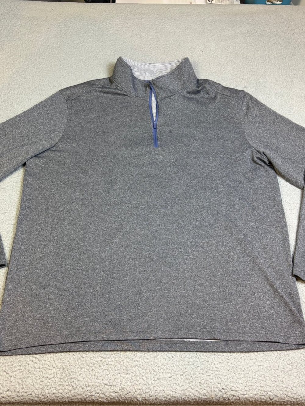 Maelreg Performance 1/4 Zip Mens Size 3XL Gray Golf Casual Stretch Sweater
